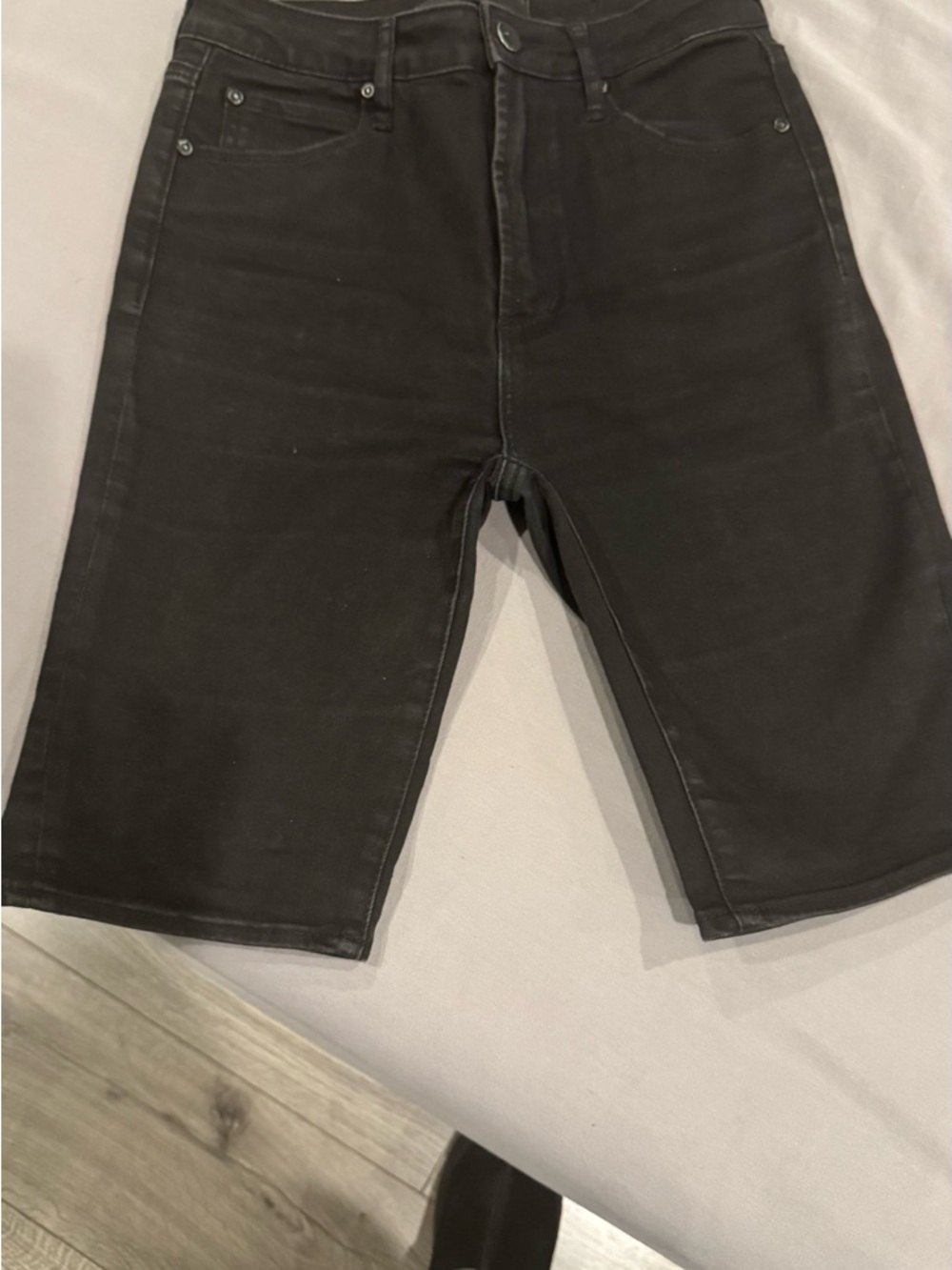 Women’s Black Stretch Denim Shorts